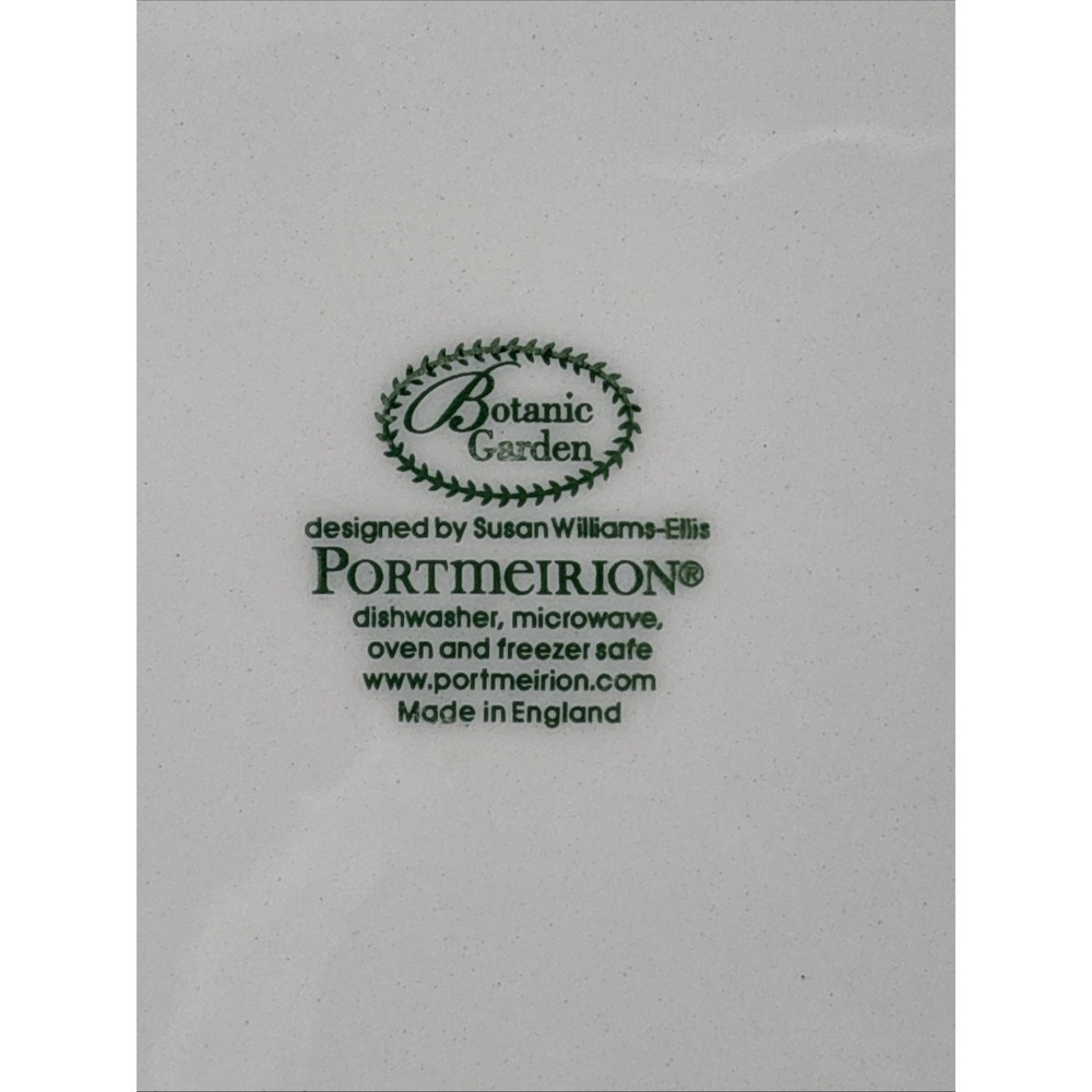 Vintage Portmeirion Botanic Garden Dinner Plate Hydrangea design Leaf border - Picture 6 of 8
